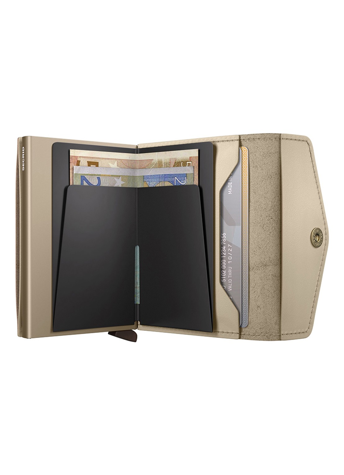 Secrid Envelloppe Original pasjeshouder van leer - achterkant 3 taupe