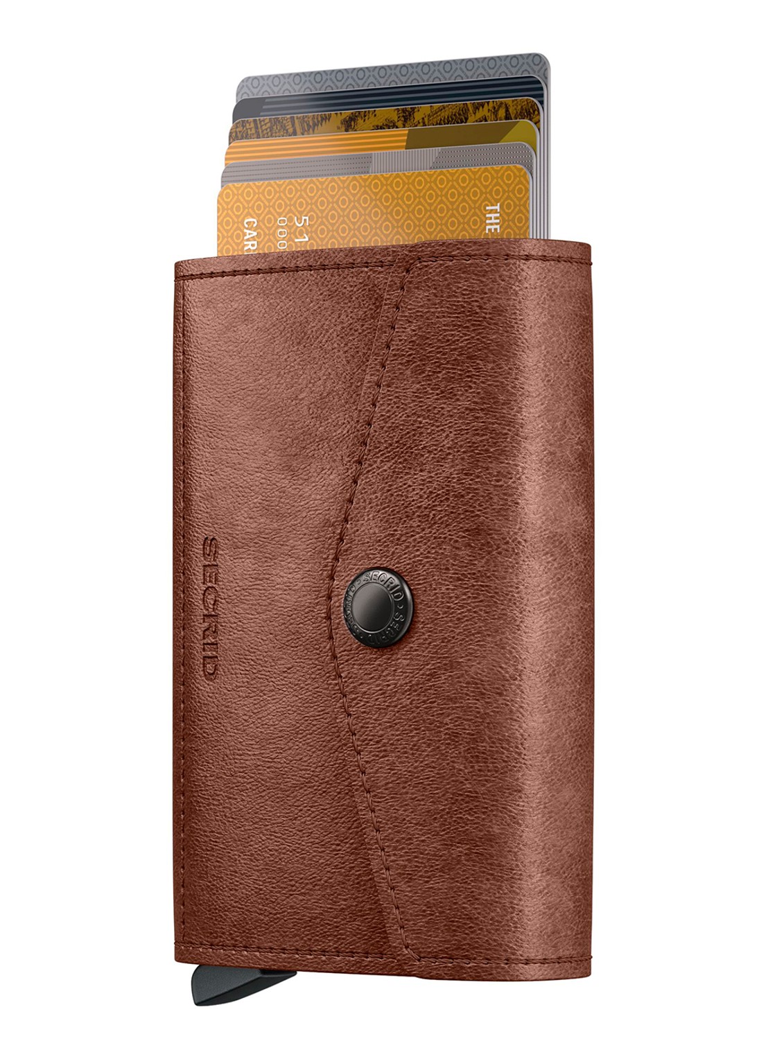 Secrid Enveloppe Vintage pasjeshouder van leer - voorkant 4 cognac