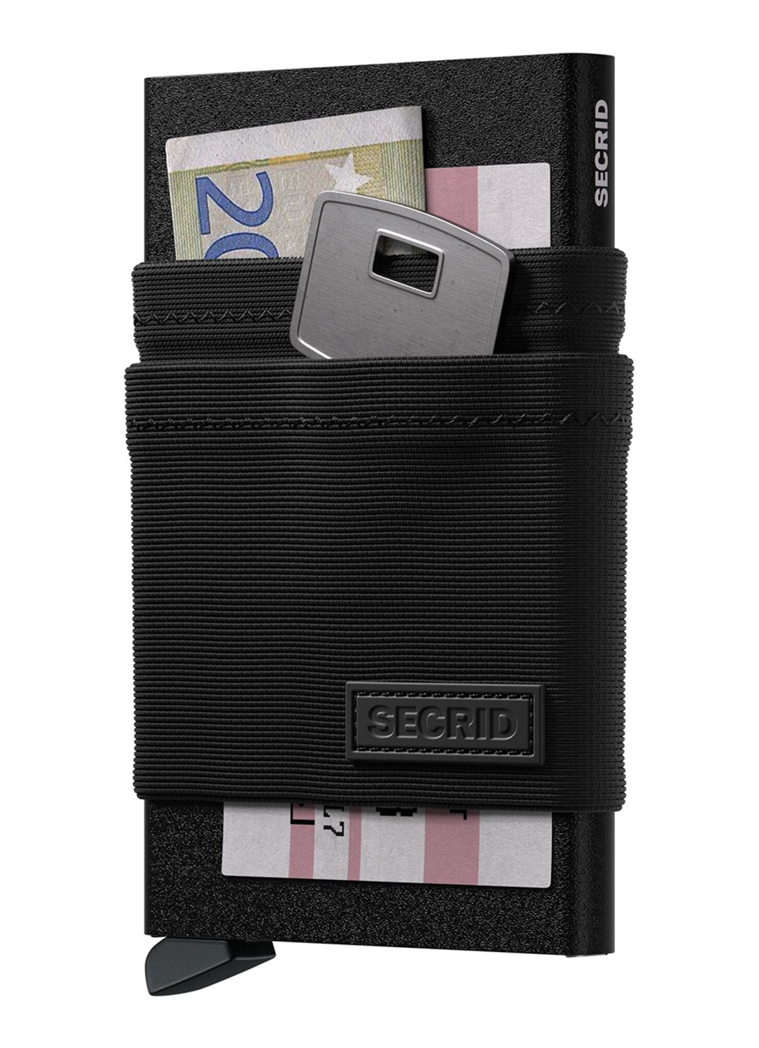 Secrid Flexwallet pasjeshouder van aluminium - detail 4 zwart