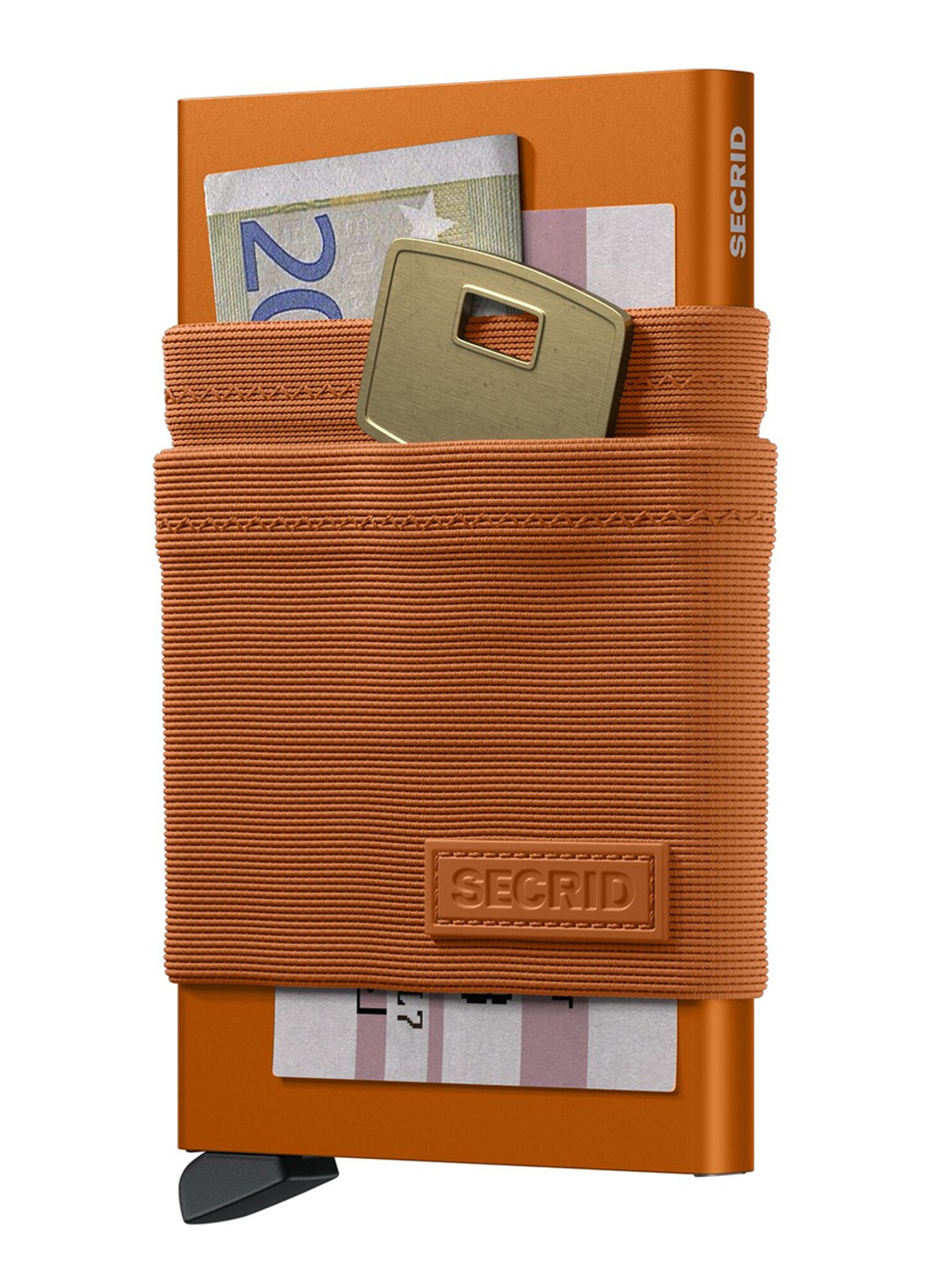 Secrid Flexwallet pasjeshouder van aluminium - detail 4 orange