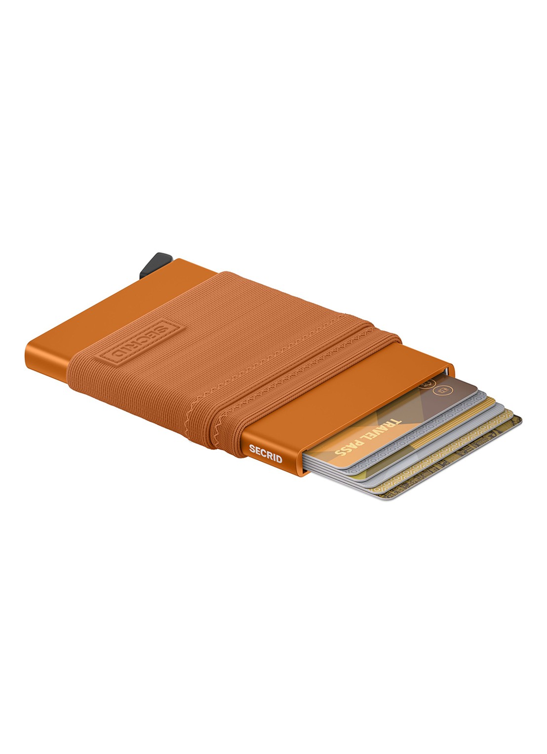 Secrid Flexwallet pasjeshouder van aluminium - voorkant 2 orange