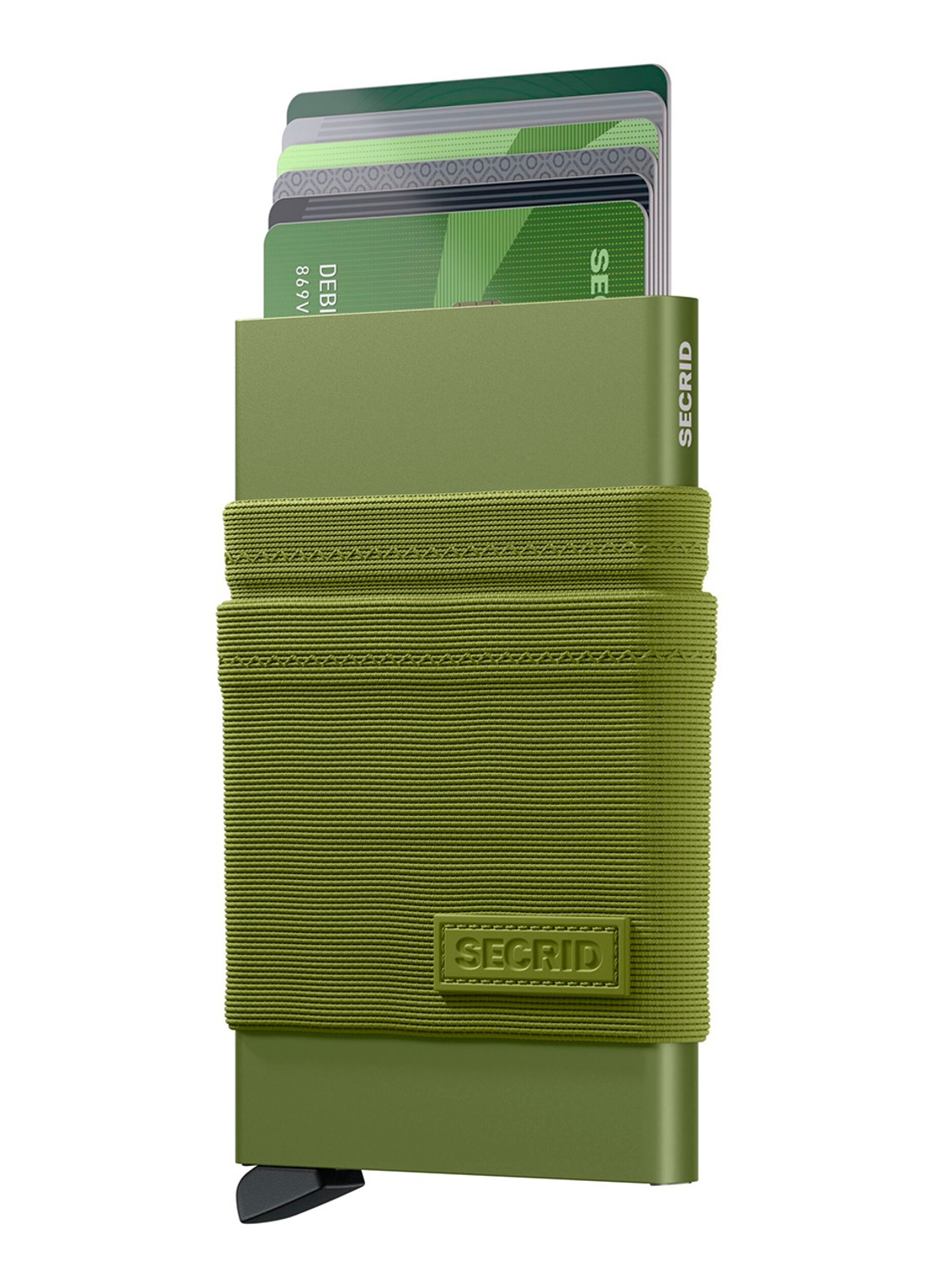 Secrid Flexwallet pasjeshouder van aluminium - voorkant 4 groen