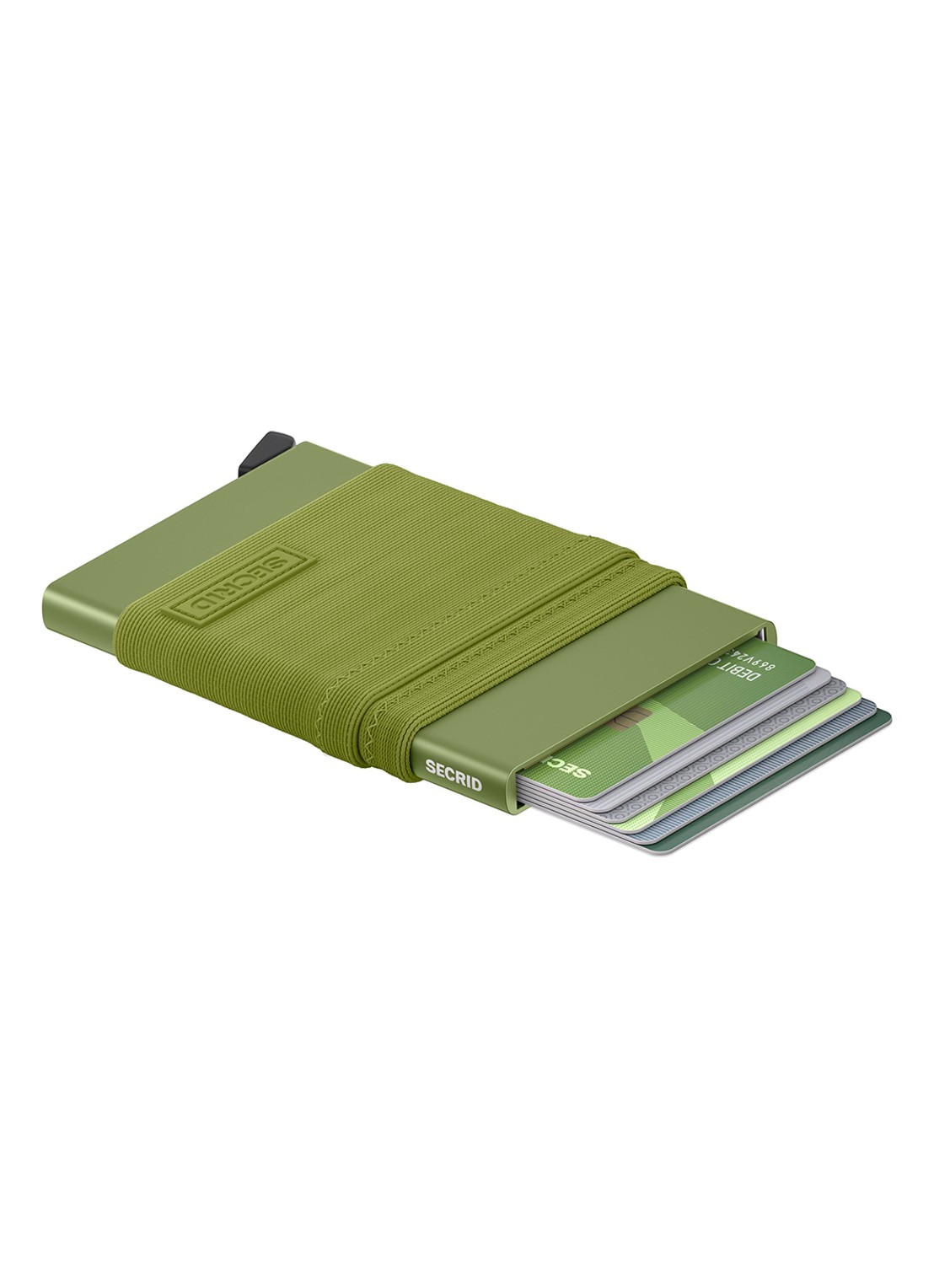 Secrid Flexwallet pasjeshouder van aluminium - voorkant 5 groen