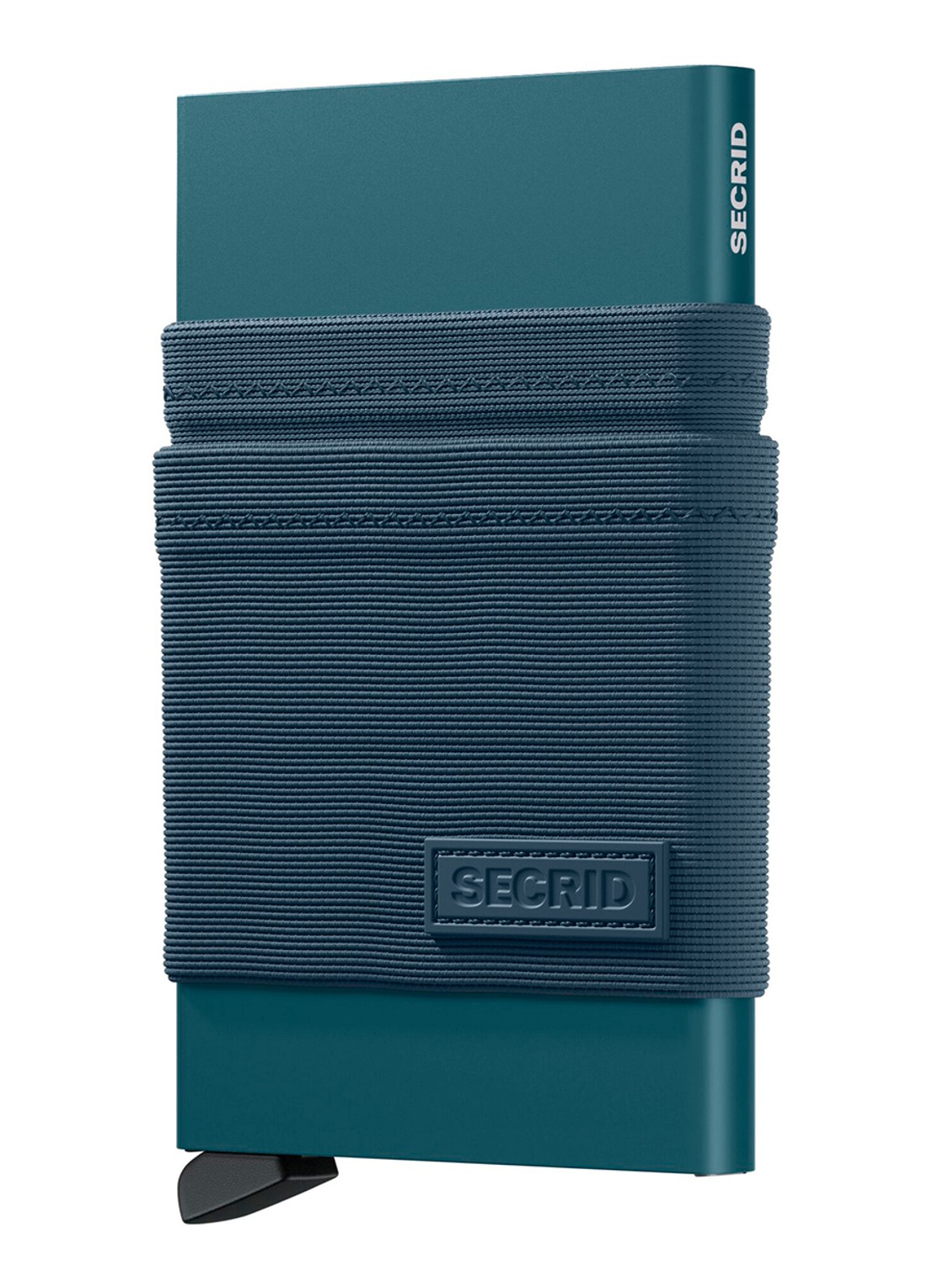 Secrid Flexwallet pasjeshouder van aluminium - achterkant 3 turquoise