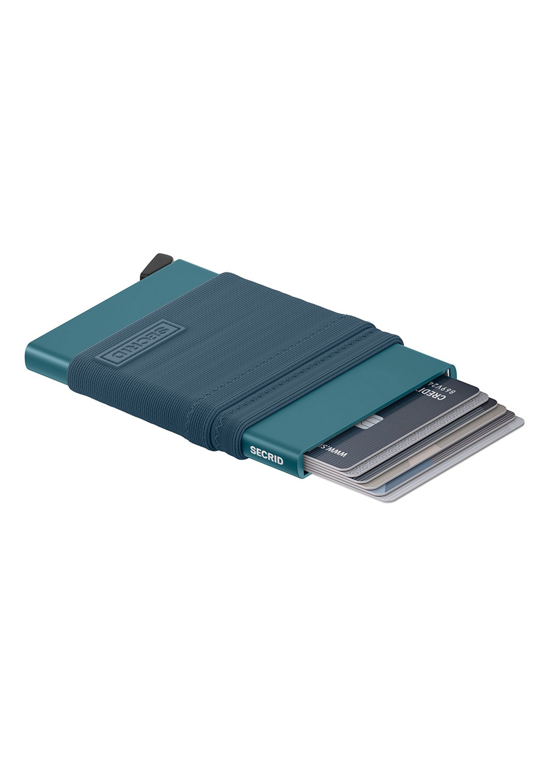 Secrid Flexwallet pasjeshouder van aluminium - voorkant 5 turquoise