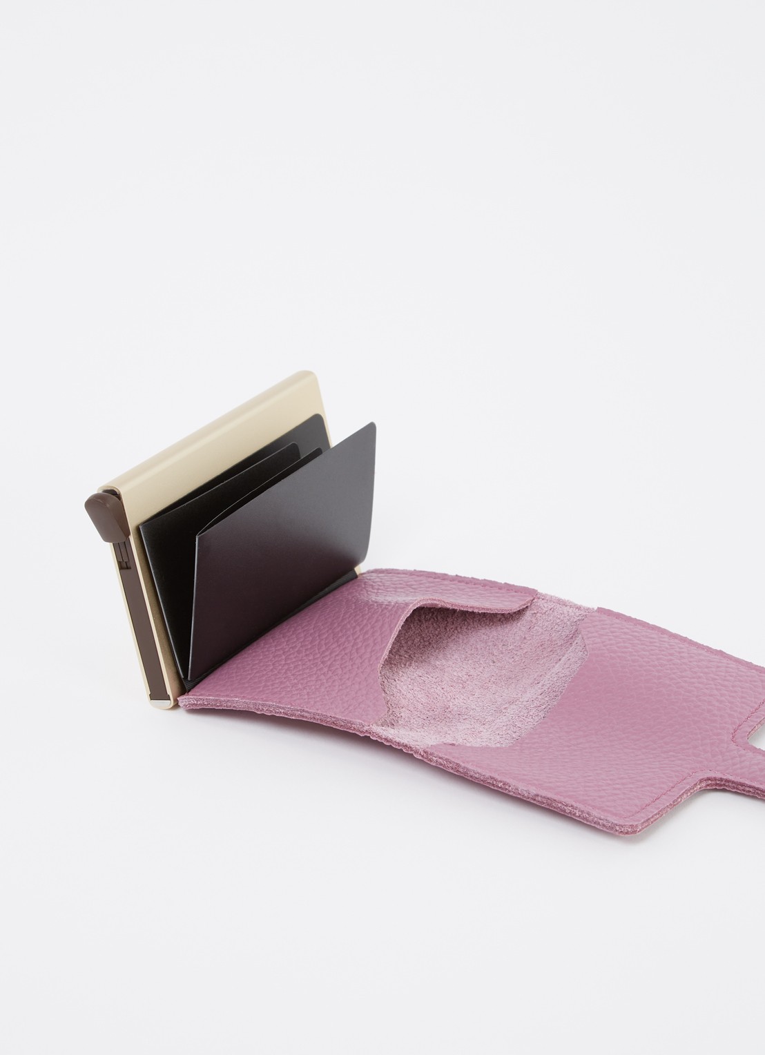 Secrid Miniwallet pasjeshouder van leer - voorkant 2 roze