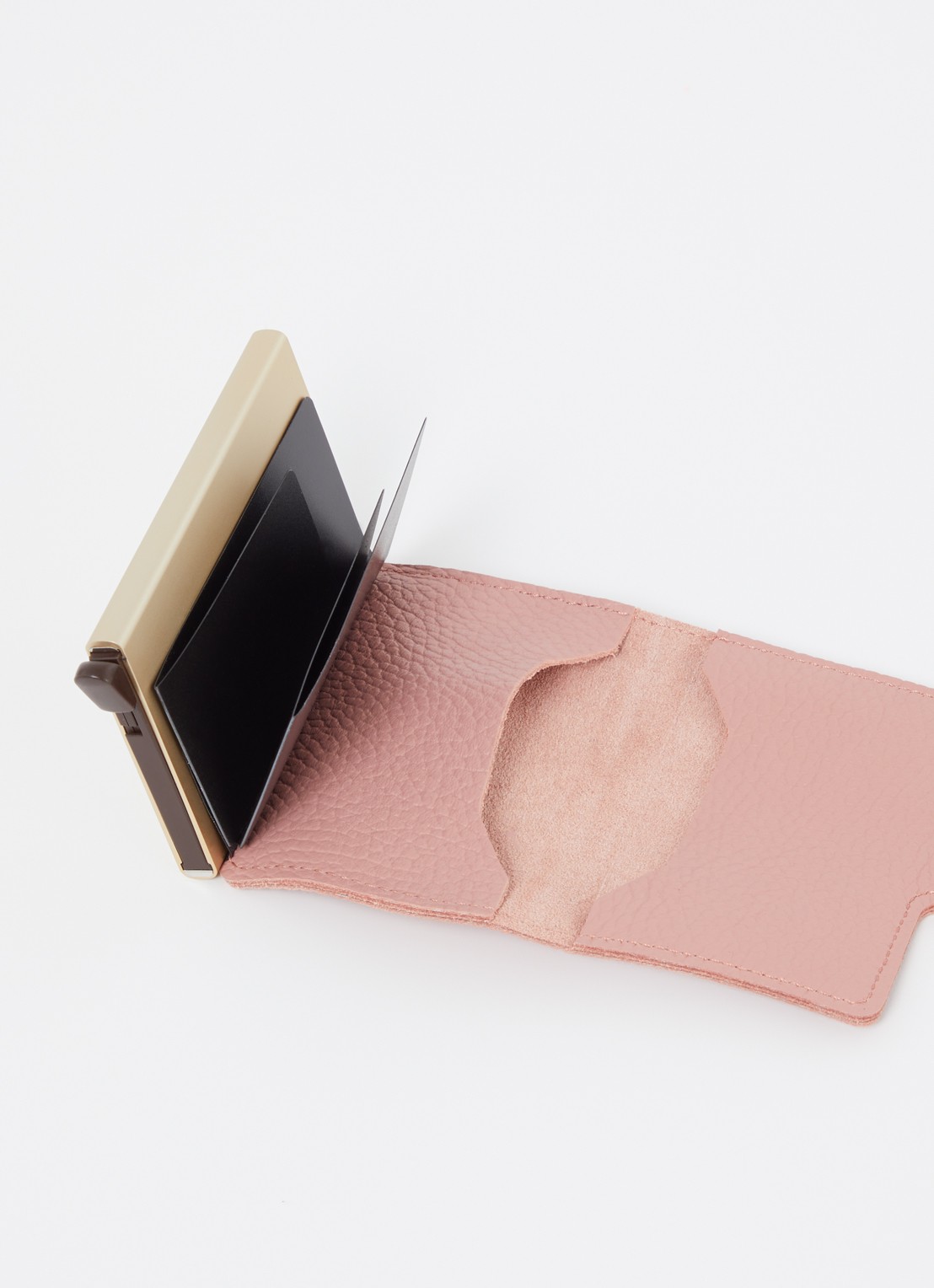 Secrid Miniwallet pasjeshouder van leer - voorkant 3 roze