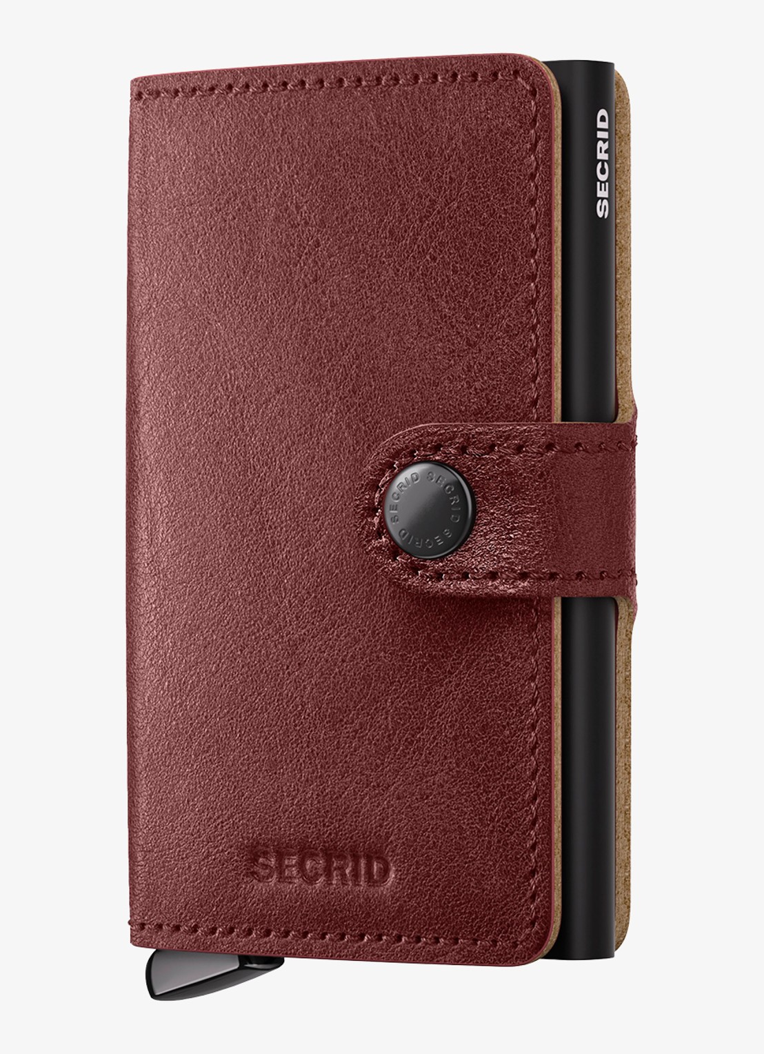 Secrid Miniwallet+ pasjeshouder van leer - voorkant 3 bruin