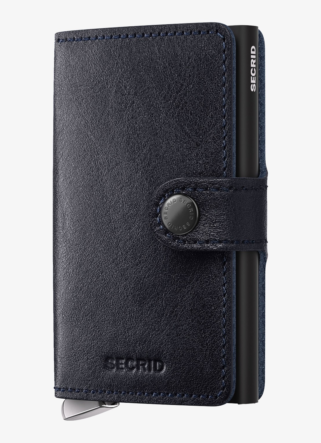 Secrid Miniwallet+ pasjeshouder van leer - voorkant 3 donkerblauw