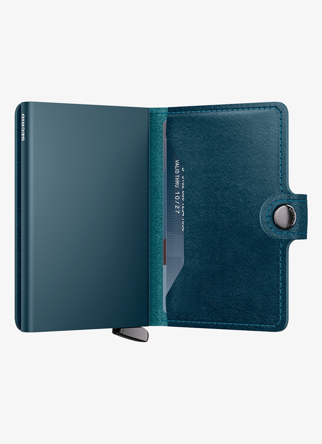 Secrid Miniwallet+ pasjeshouder van leer - detail 4 petrol