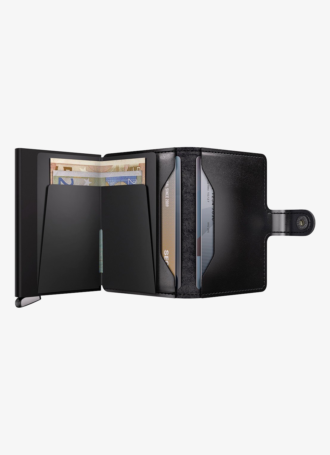 Secrid Miniwallet+ pasjeshouder van leer - detail 5 zwart