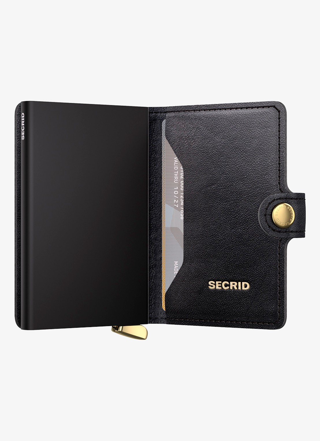 Secrid Miniwallet+ pasjeshouder van leer - achterkant 3 zwart