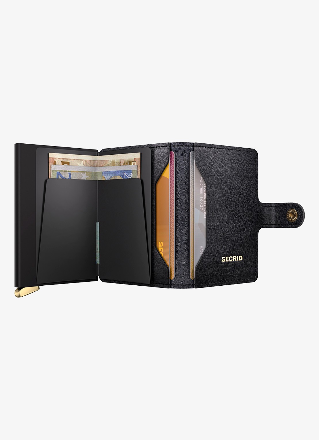 Secrid Miniwallet+ pasjeshouder van leer - detail 4 zwart