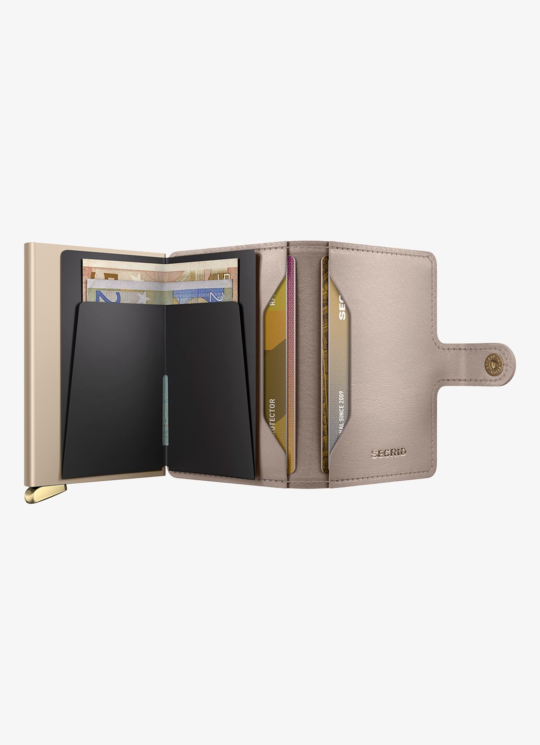 Secrid Miniwallet+ pasjeshouder van leer - detail 4 lichtgrijs