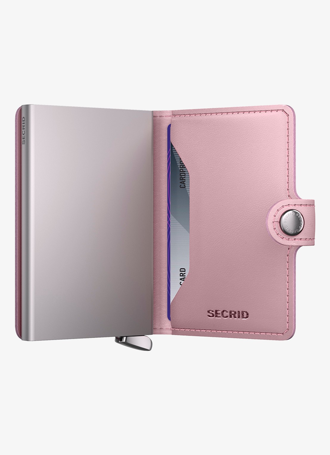 Secrid Miniwallet+ pasjeshouder van leer - achterkant lichtroze