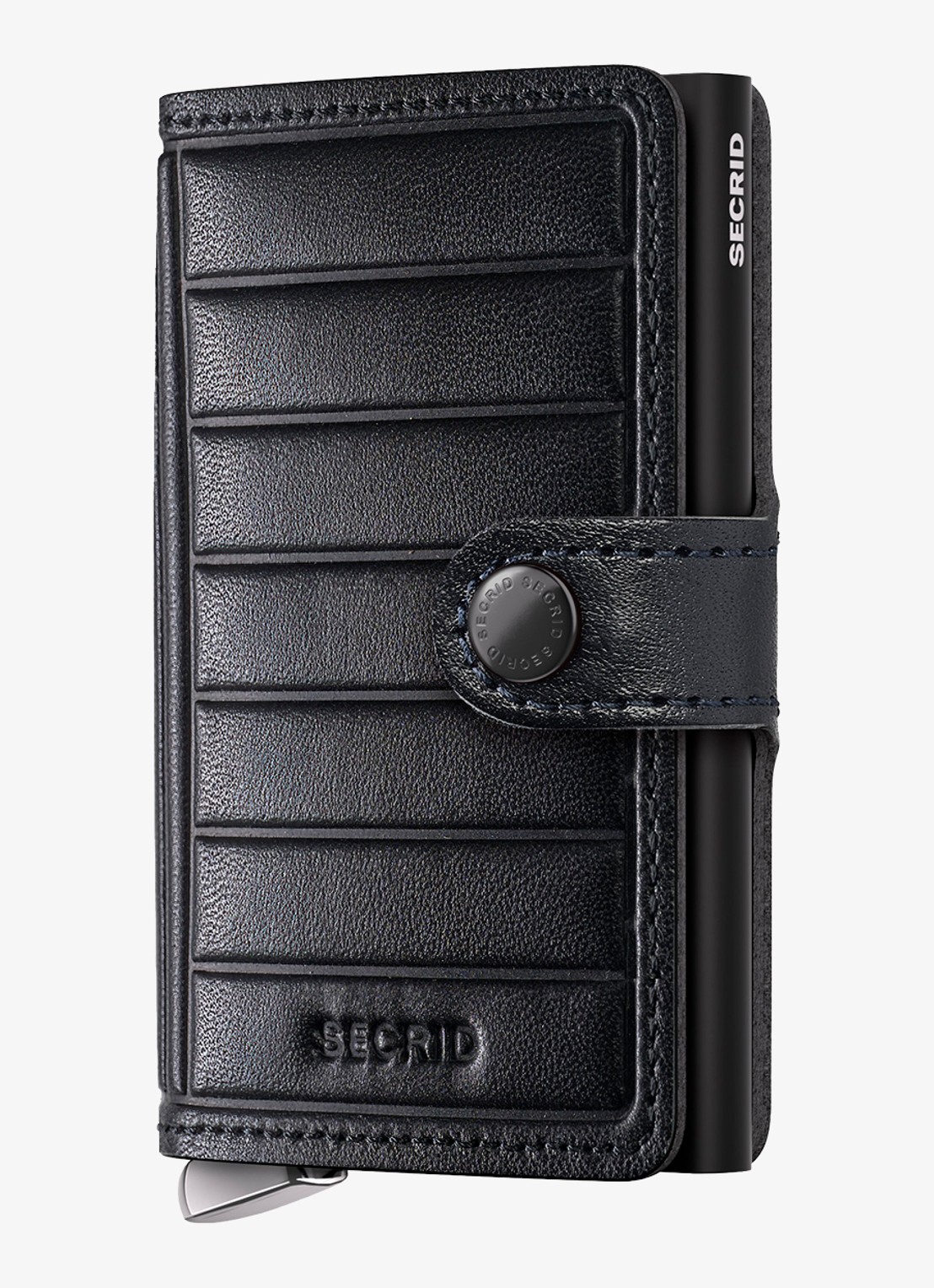 Secrid Miniwallet+ pasjeshouder van leer - voorkant 6 zwart