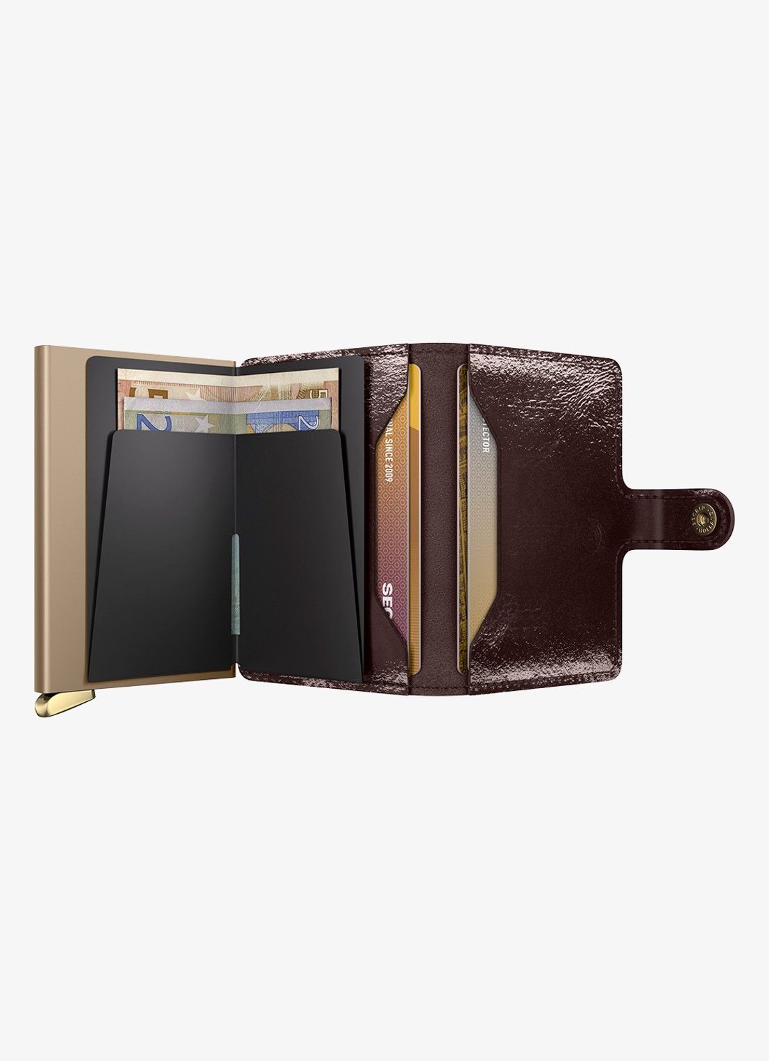 Secrid Miniwallet+ pasjeshouder van leer - detail 3 bordeauxrood