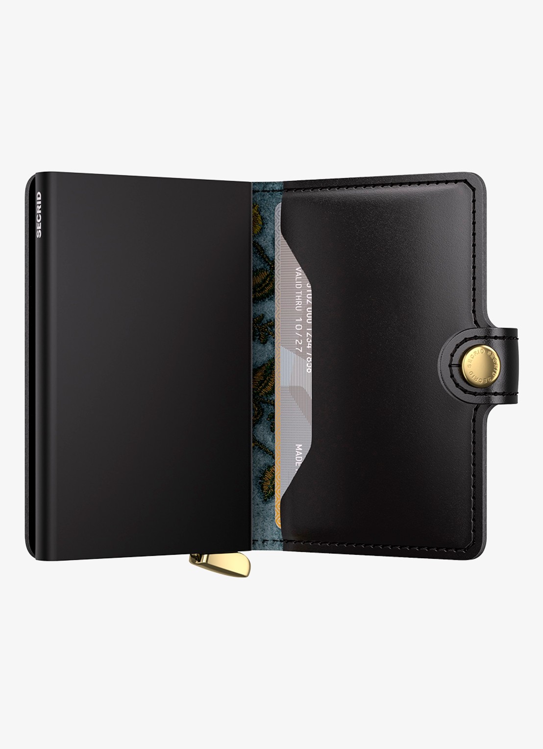 Secrid Miniwallet+ pasjeshouder van leer - detail zwart