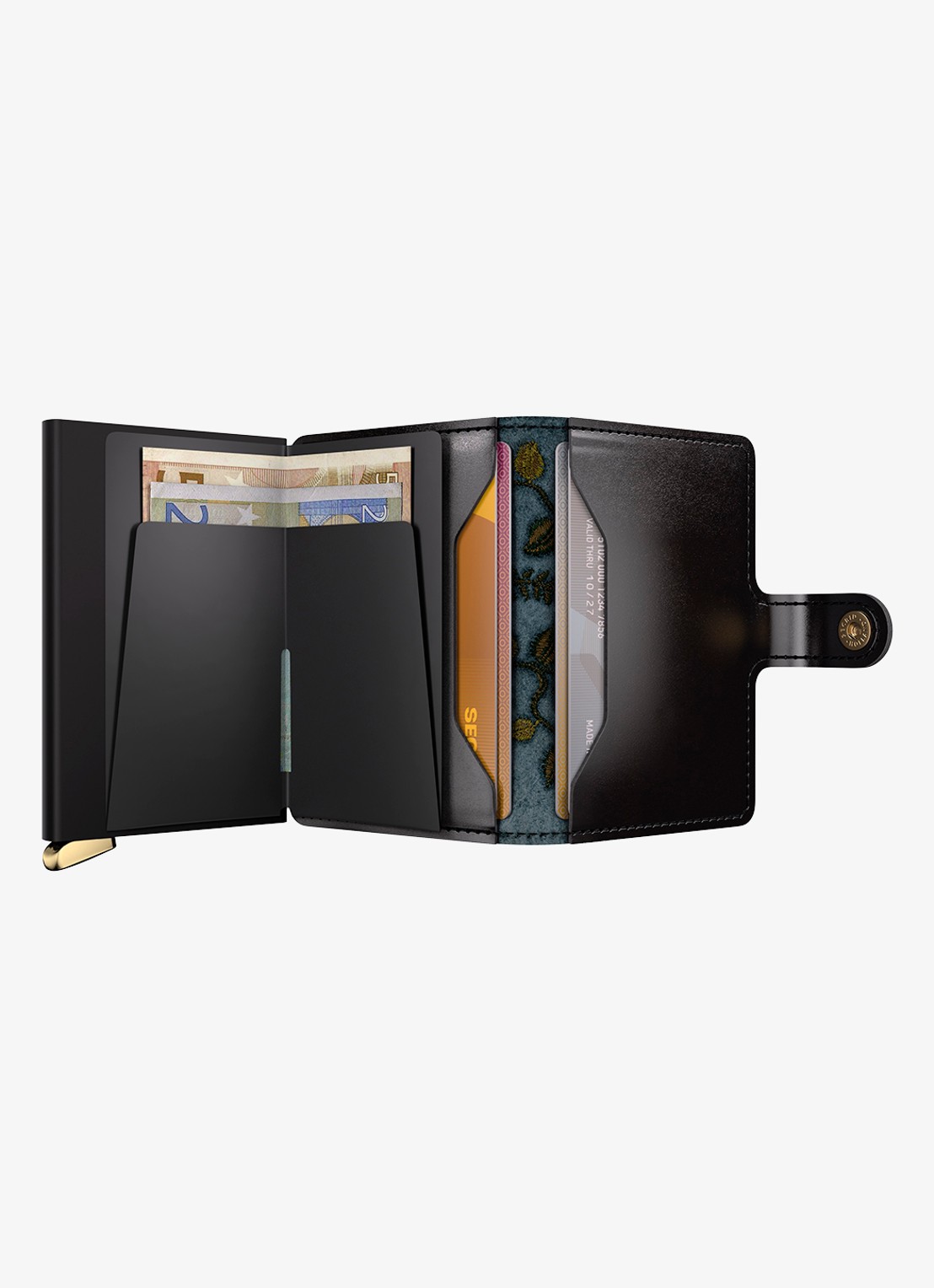 Secrid Miniwallet+ pasjeshouder van leer - detail 2 zwart