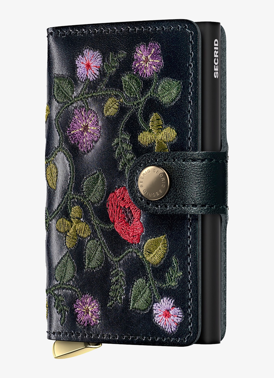 Secrid Miniwallet+ pasjeshouder van leer - voorkant 6 zwart