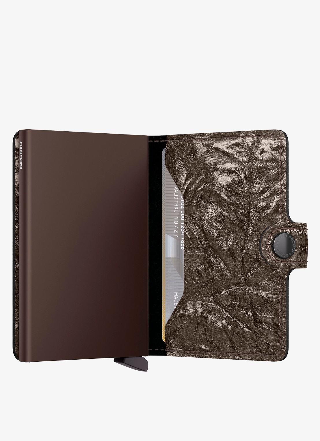 Secrid Miniwallet pasjeshouder van leer - detail 3 brons