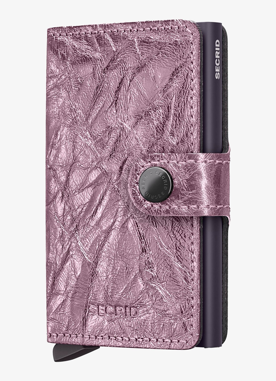 Secrid Miniwallet pasjeshouder van leer - voorkant 2 roze