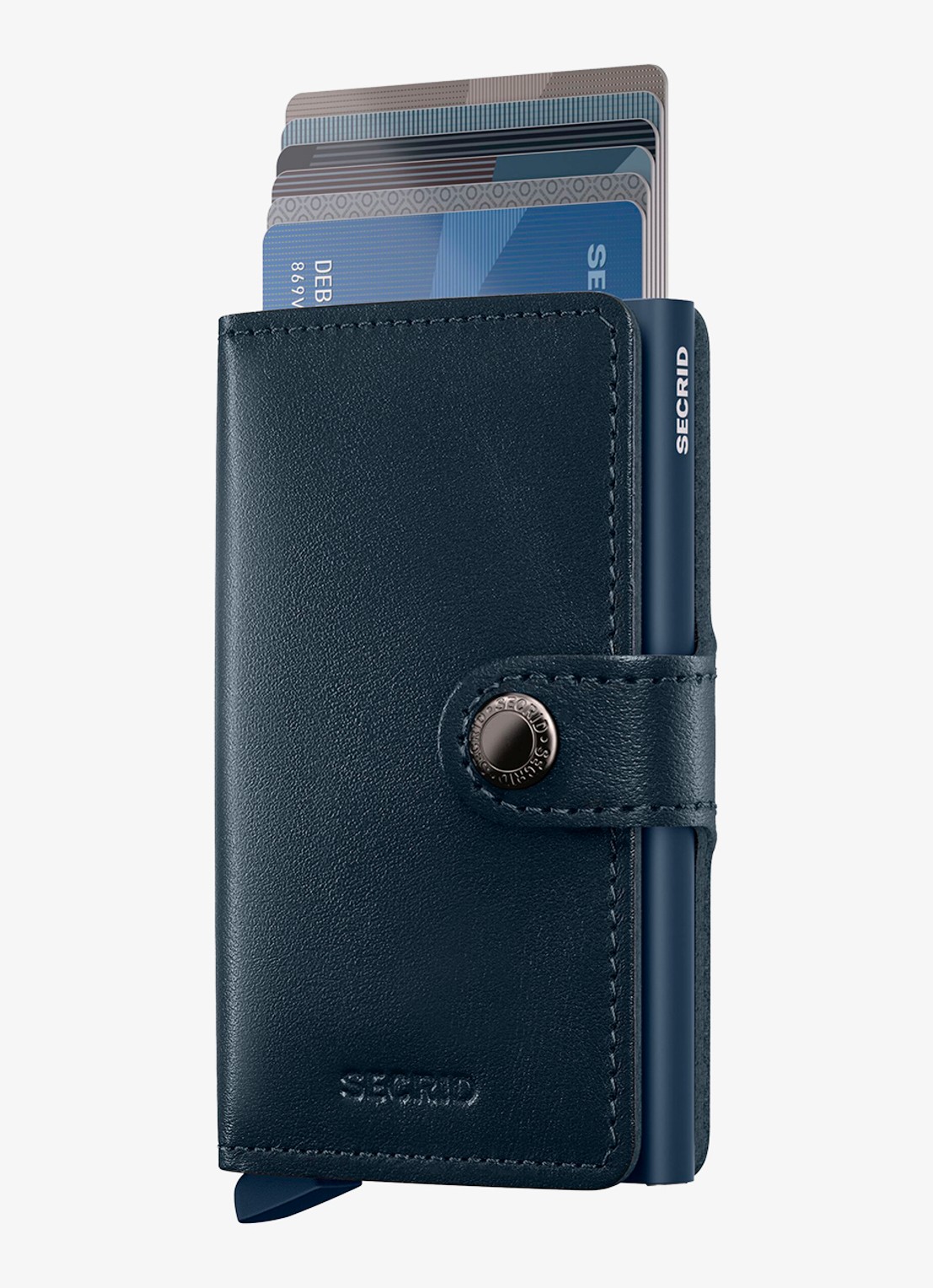 Secrid Miniwallet pasjeshouder van leer - voorkant 4 donkerblauw