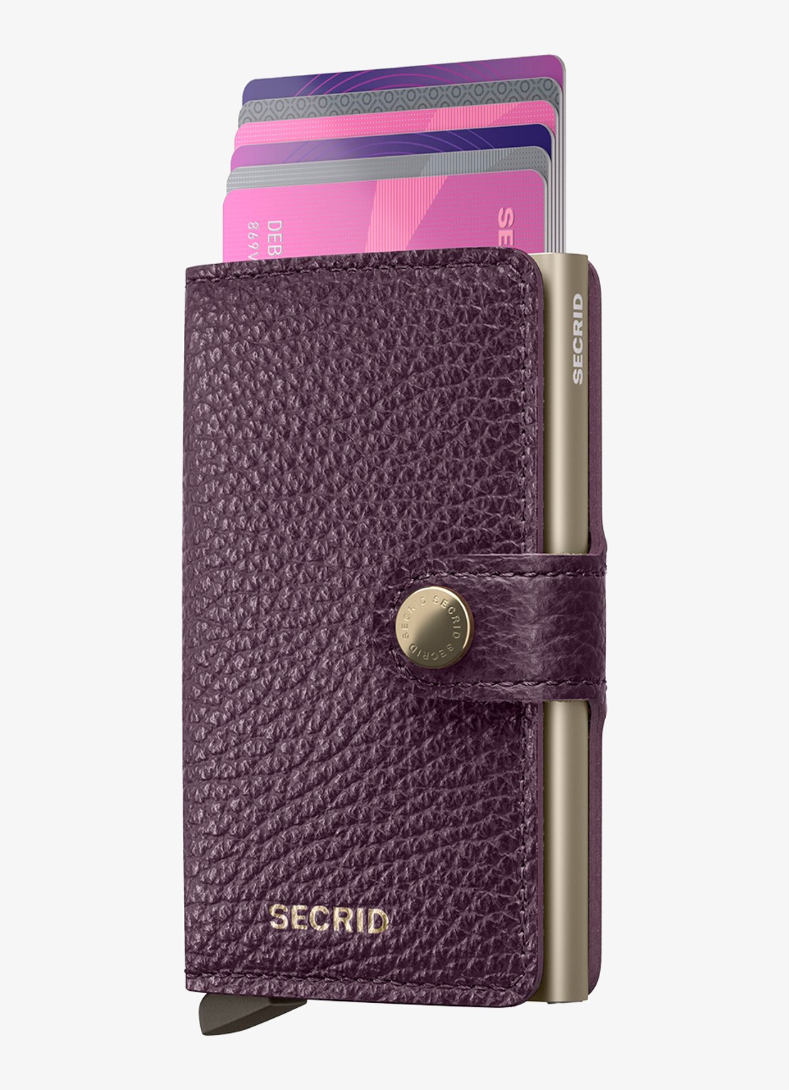 Secrid Miniwallet pasjeshouder van leer - voorkant paars