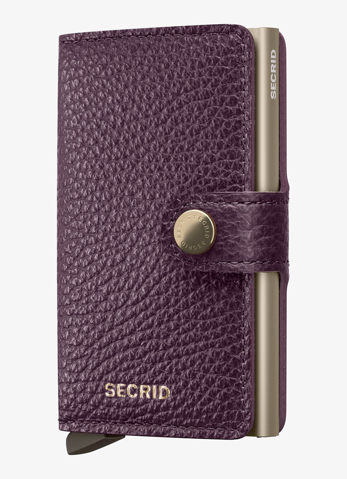 Secrid Miniwallet pasjeshouder van leer - voorkant 2 paars