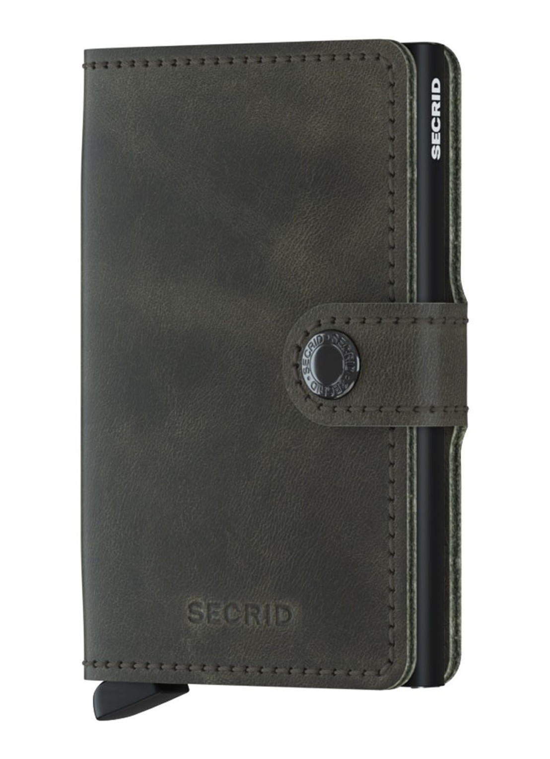 Secrid Miniwallet Vintage Pasjeshouder van leer - voorkant 2 bronsgroen