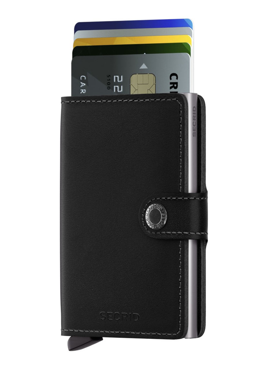 Secrid Miniwallet Wallet pasjeshouder van leer - voorkant 5 zwart
