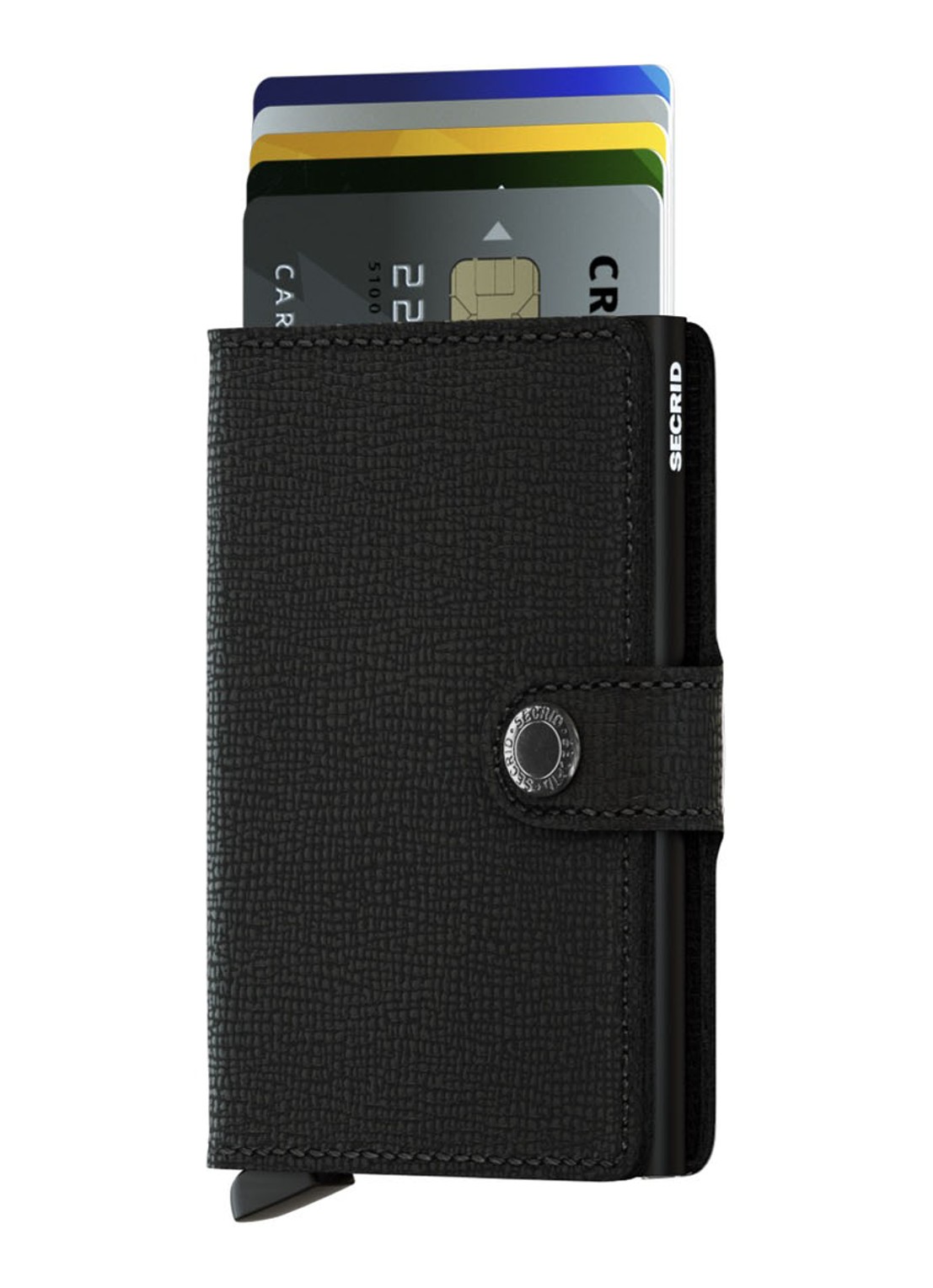 Secrid Miniwallet Wallet pasjeshouder van leer - voorkant 6 zwart