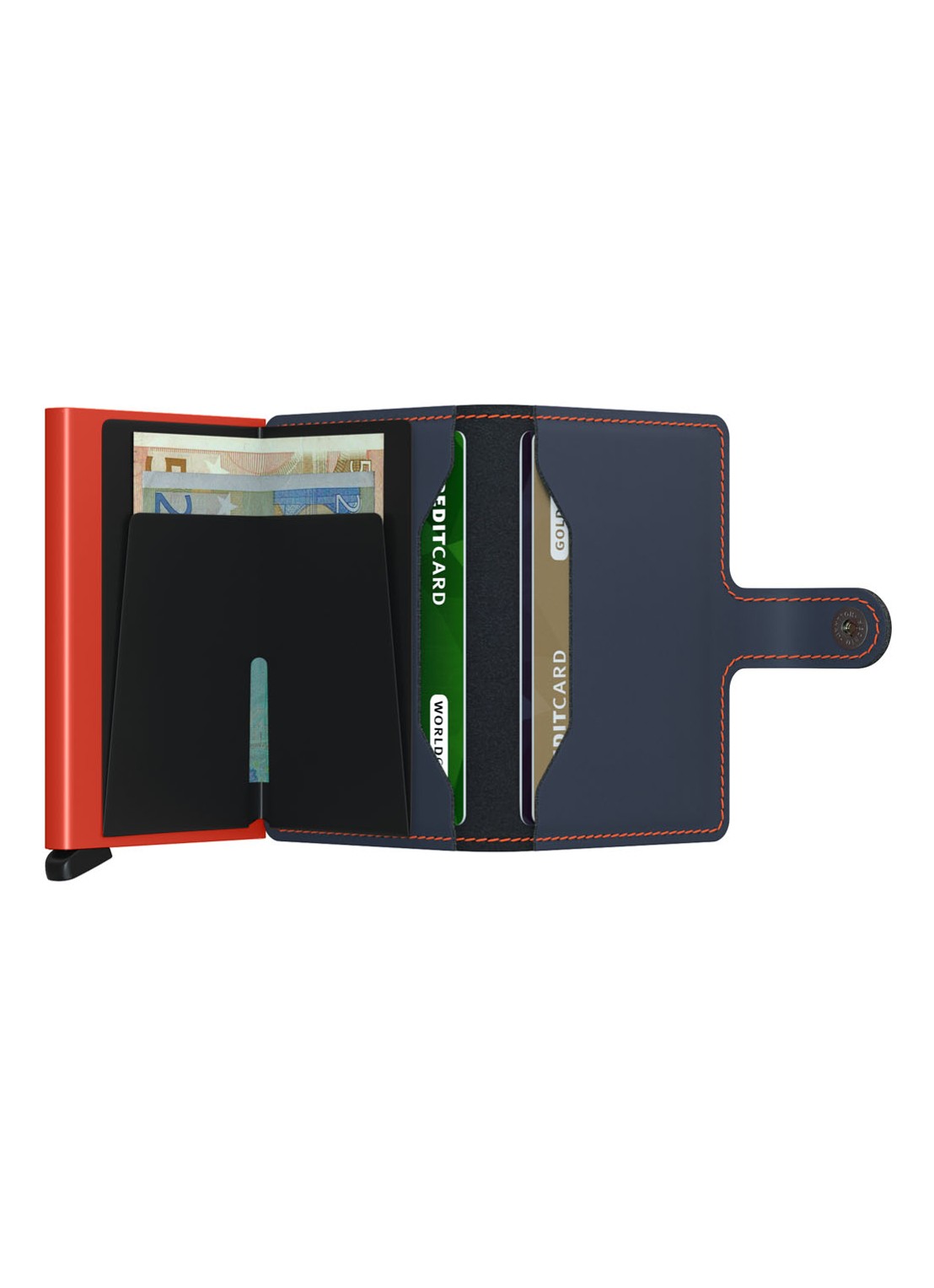 Secrid Miniwallet Wallet pasjeshouder van leer - detail 4 donkerblauw