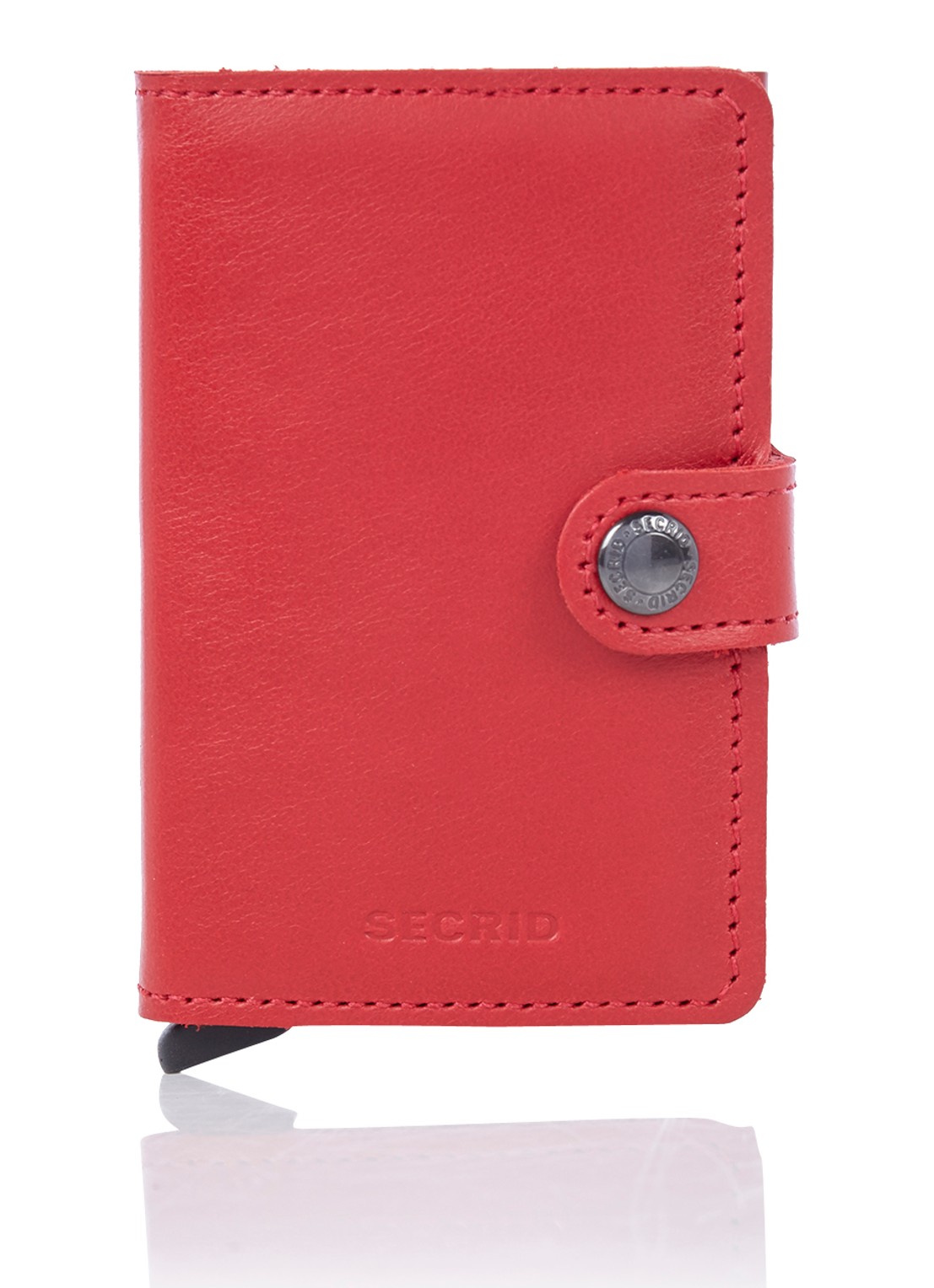 Secrid Miniwallet Wallet pasjeshouder van leer - voorkant steenrood