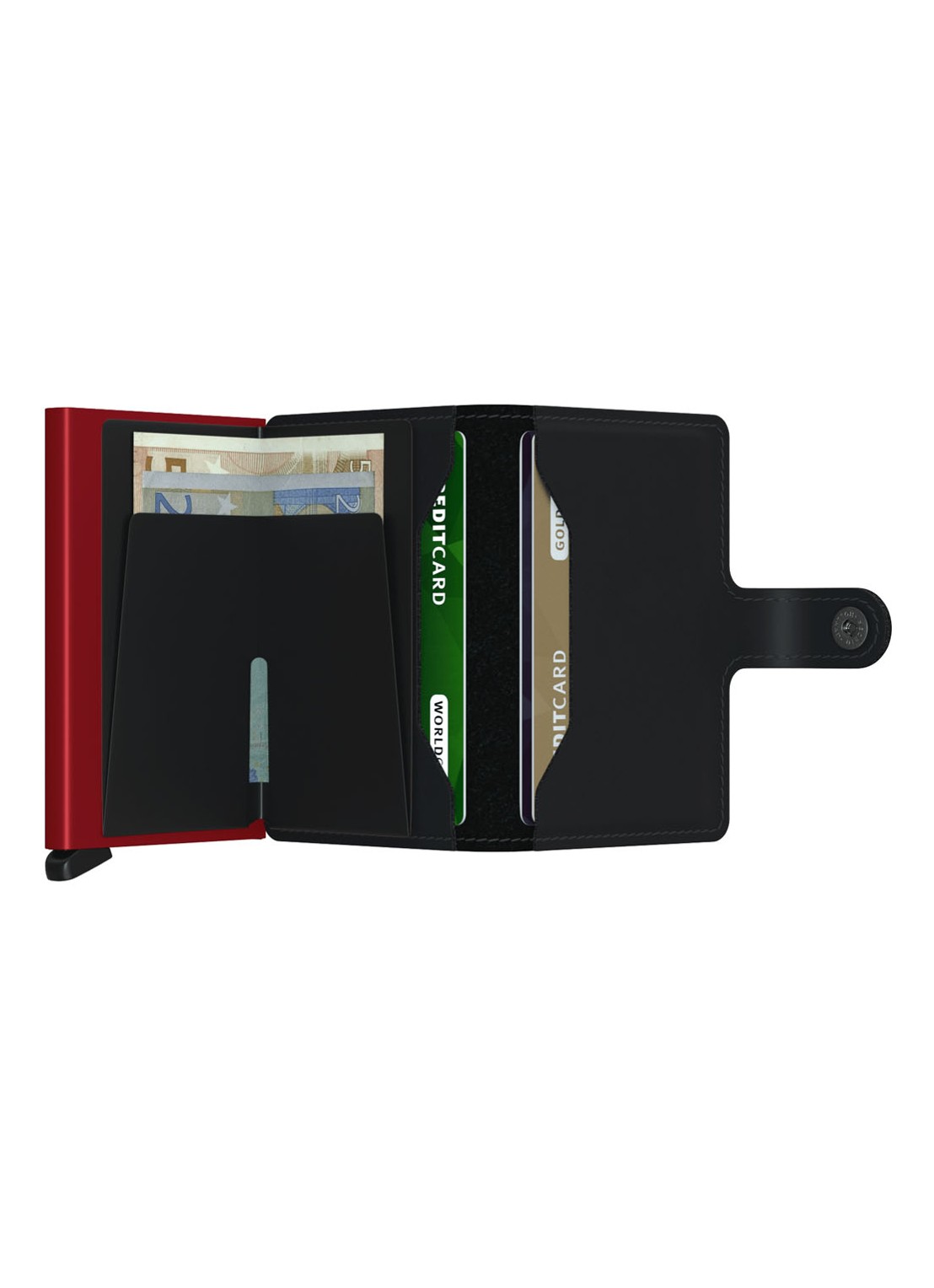 Secrid Miniwallet Wallet pasjeshouder van leer  - detail 3 zwart