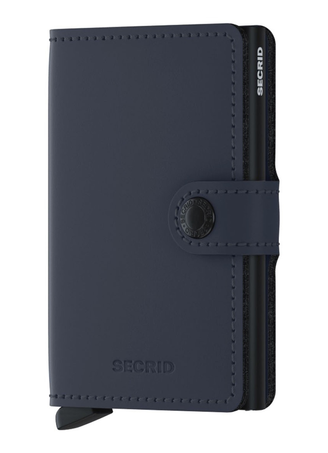 Secrid Miniwallet Wallet pasjeshouder van leer  - voorkant 2 donkerblauw