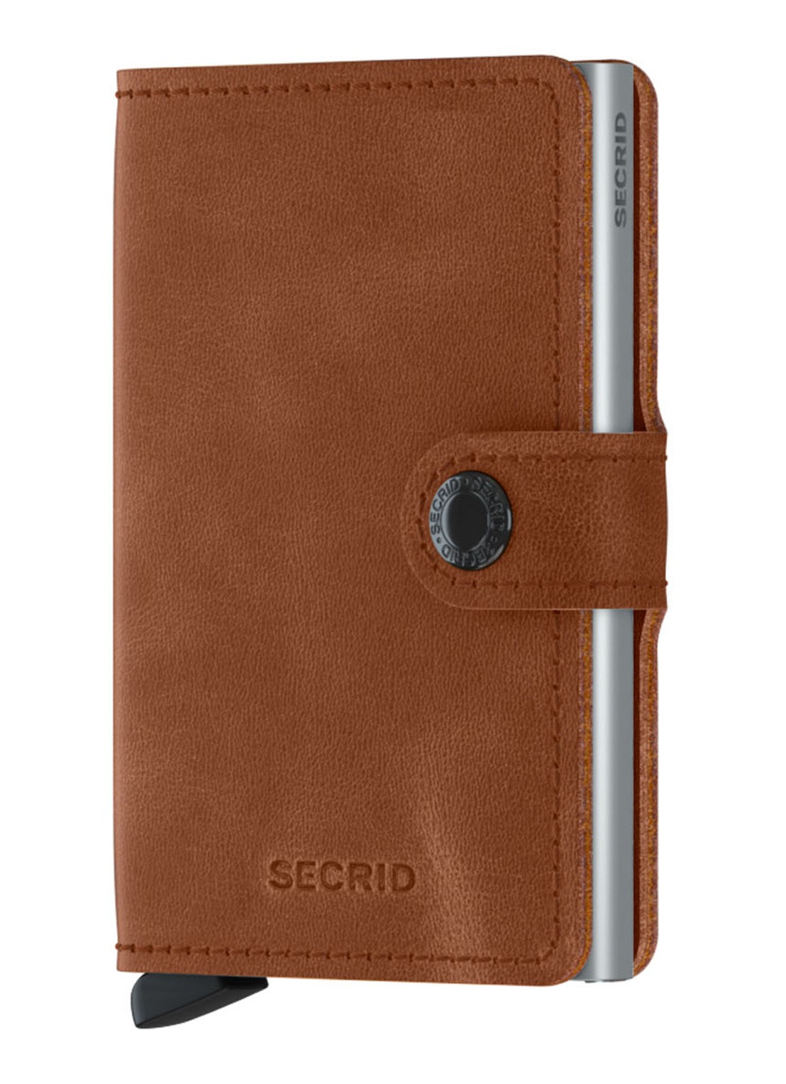 Secrid Miniwallet Wallet pasjeshouder van leer - voorkant 4 cognac