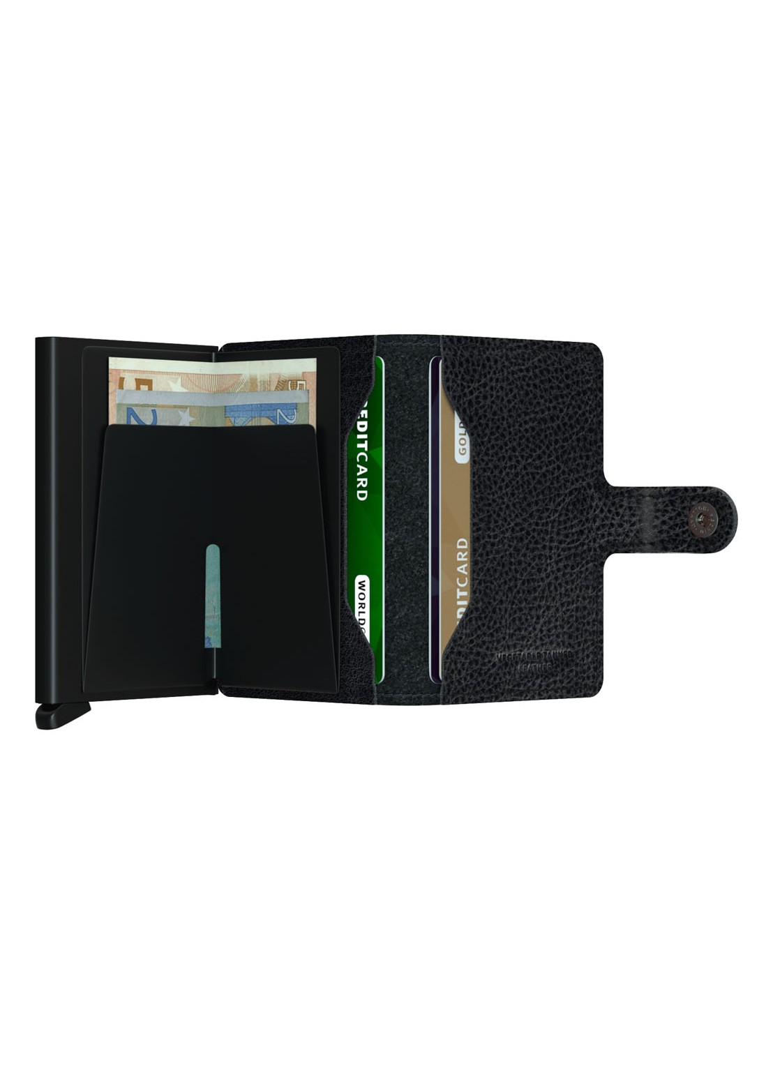 Secrid Miniwallet Wallet pasjeshouder van leer - detail 3 zwart