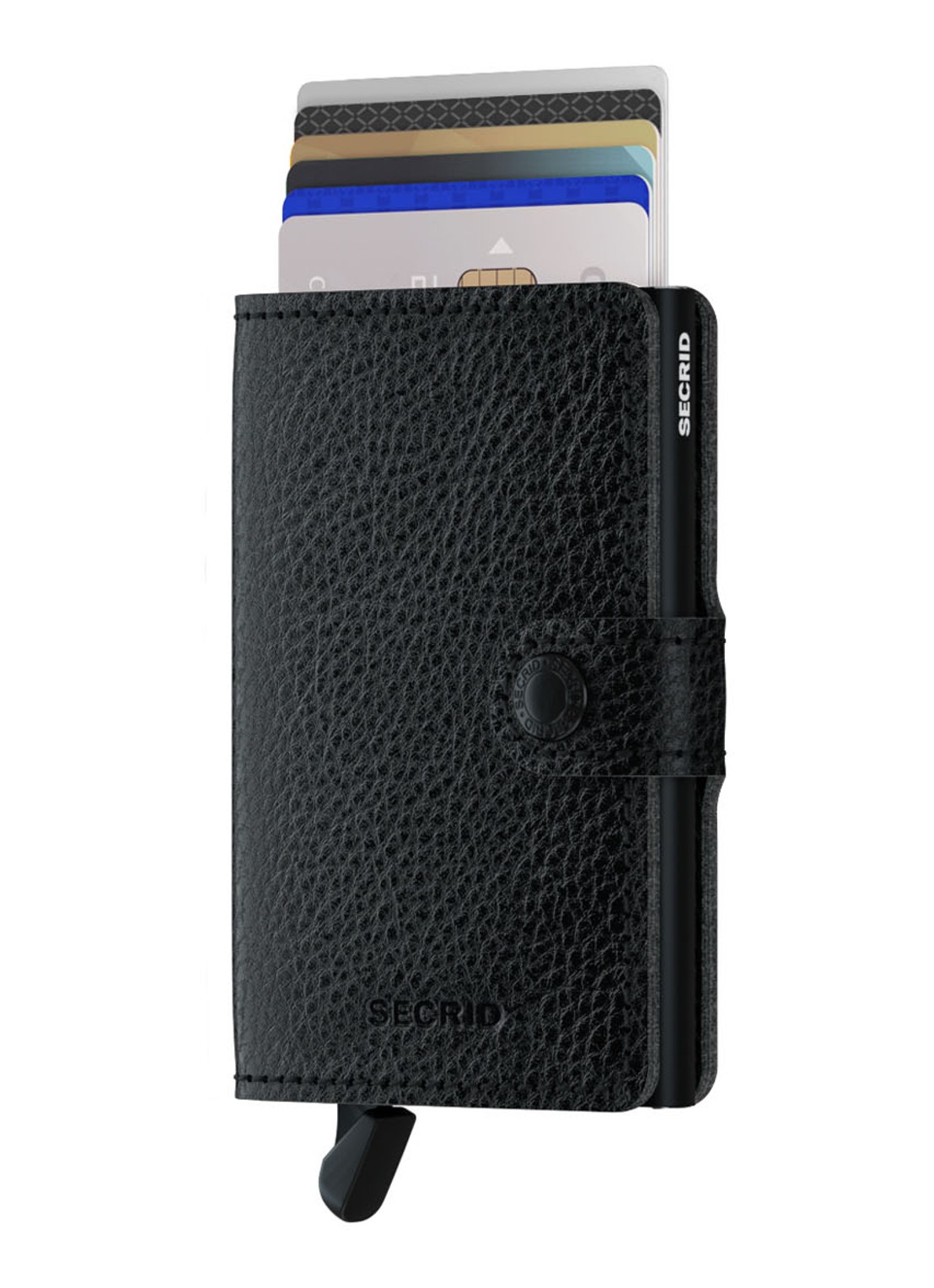 Secrid Miniwallet Wallet pasjeshouder van leer - voorkant 2 zwart