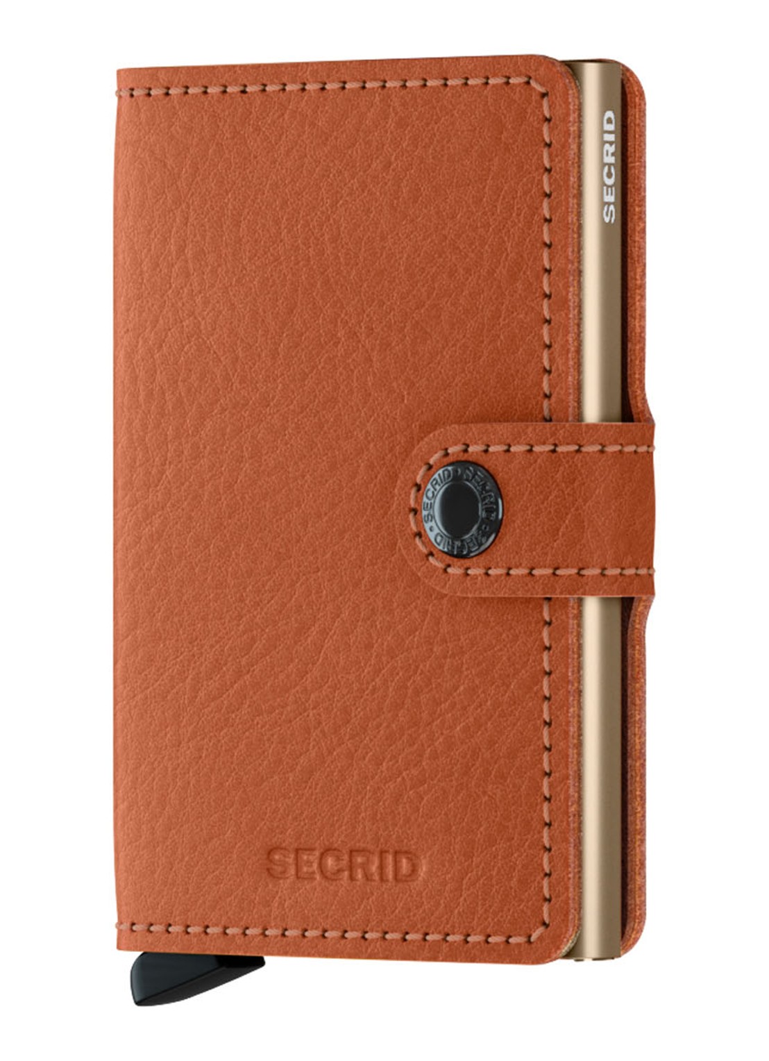 Secrid Miniwallet Wallet pasjeshouder van leer - voorkant 2 cognac