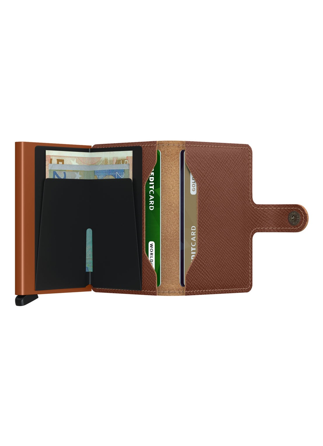 Secrid Miniwallet Wallet pasjeshouder van leer - detail 3 bruin