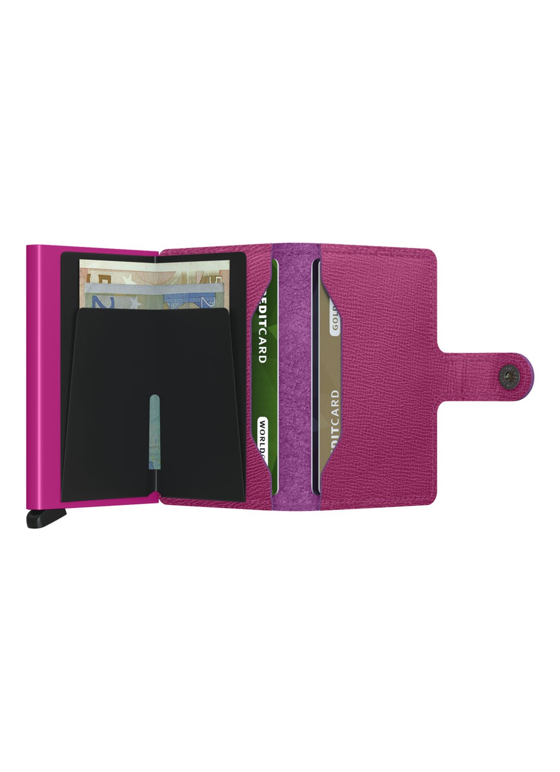 Secrid Miniwallet Wallet pasjeshouder van leer - achterkant fuchsia