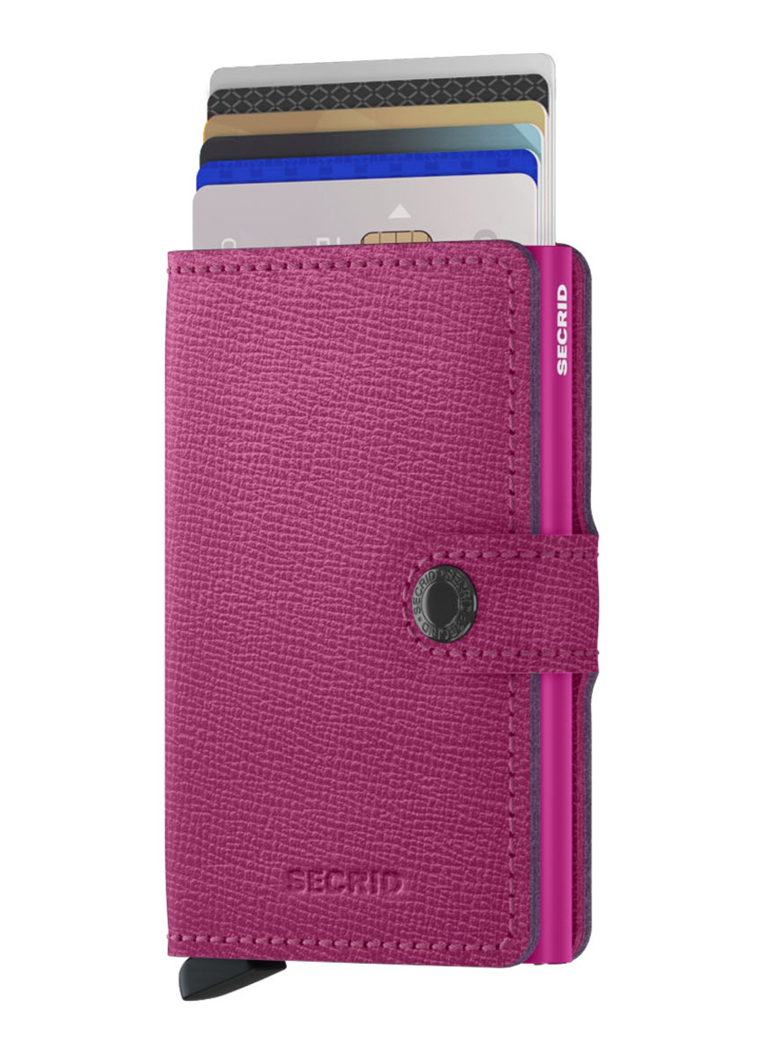 Secrid Miniwallet Wallet pasjeshouder van leer - voorkant 5 fuchsia