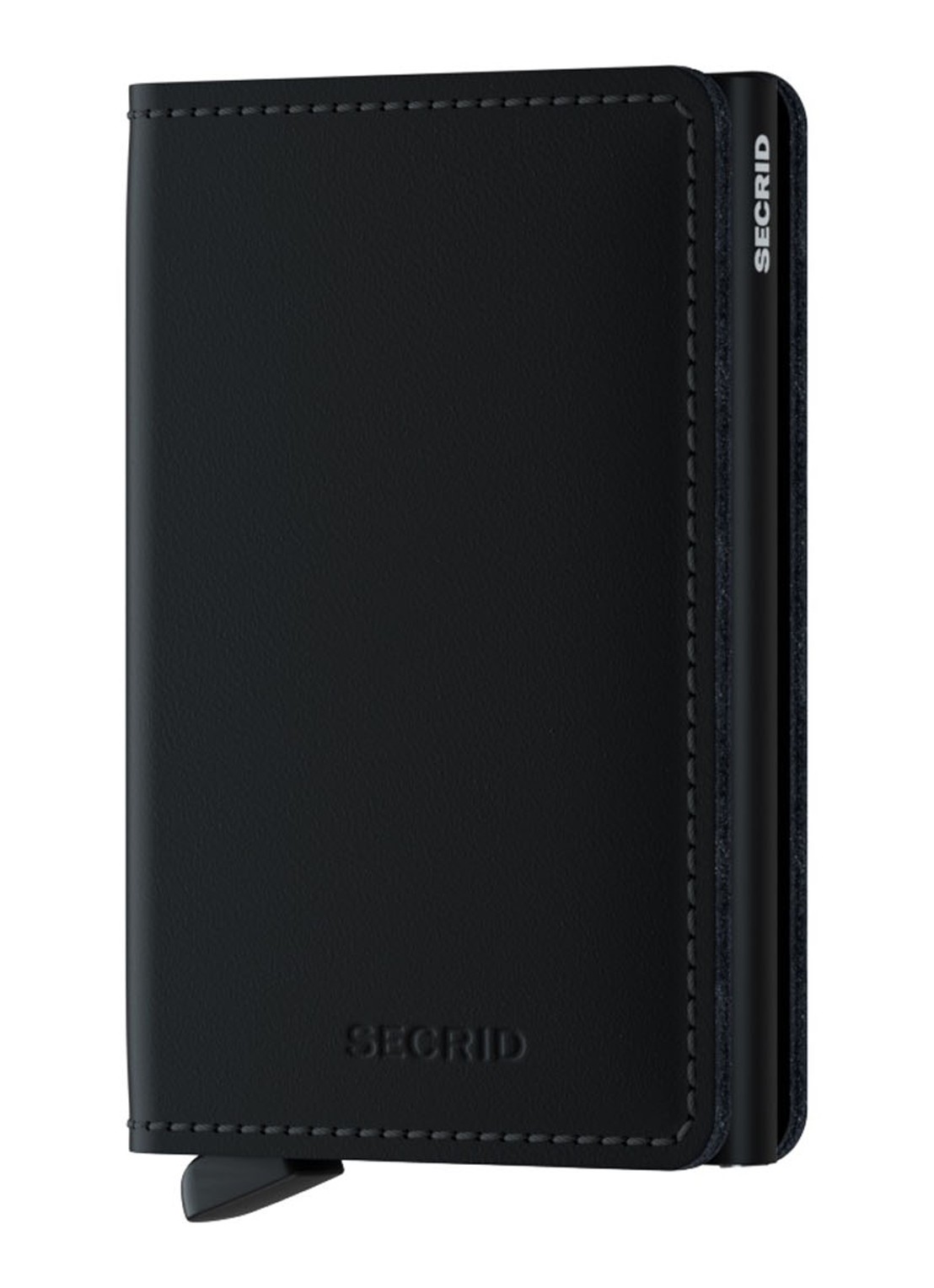 Secrid Slimwallet Matte Pasjeshouder van leer - voorkant 2 zwart
