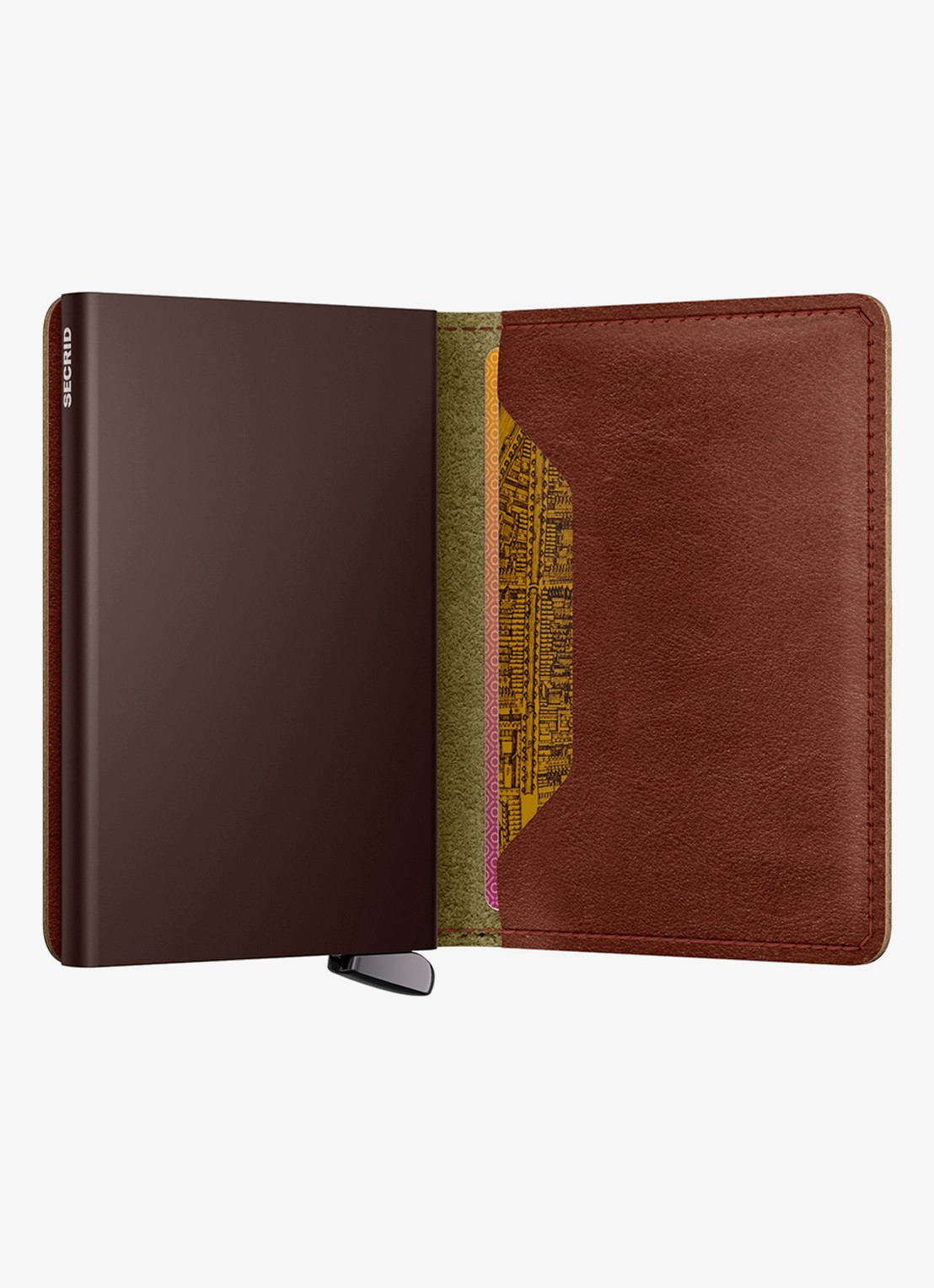 Secrid Slimwallet+ pasjeshouder van leer - detail 4 kastanjebruin