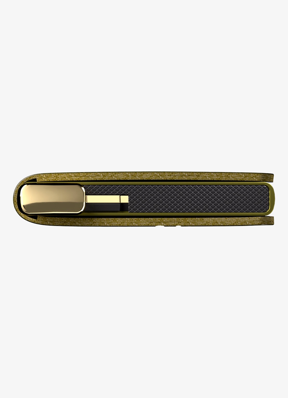 Secrid Slimwallet+ pasjeshouder van leer - detail 6 olijfgroen