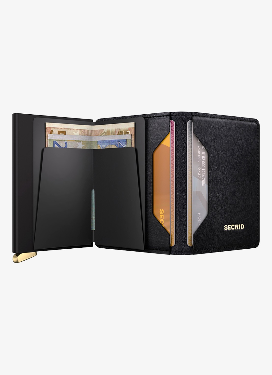 Secrid Slimwallet+ pasjeshouder van leer - detail 5 zwart