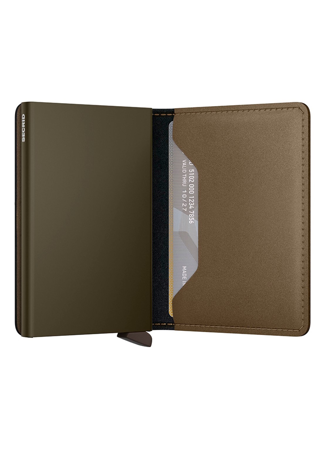 Secrid Slimwallet pasjeshouder van leer - detail 4 brons