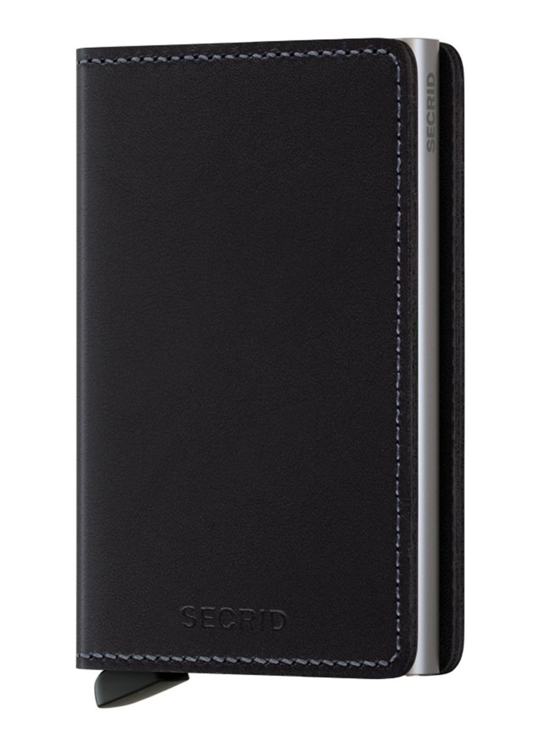 Secrid Slimwallet Wallet pasjeshouder van leer - voorkant 2 zwart