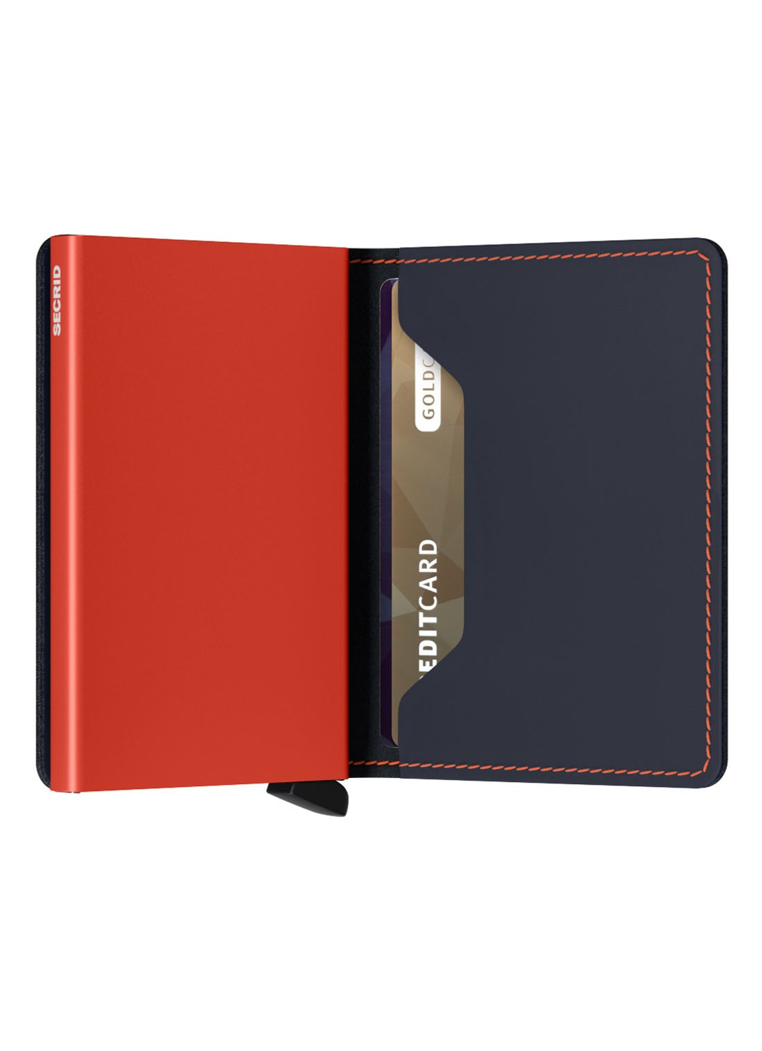 Secrid Slimwallet Wallet pasjeshouder van leer - achterkant donkerblauw